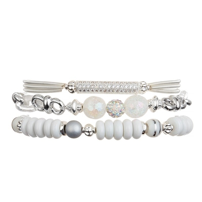 Color plata hecho a mano de la chispa de la pulsera de señora Zircon Metal Bar con la primavera
