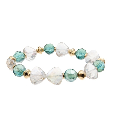 Sistema apilable de la pulsera de Emerald Bracelet With Gold Metal del encanto moldeado de la estrella