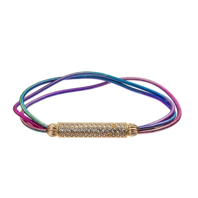 la pulsera hecha a mano elástica de acrílico redonda de las gotas de 6m m para las mujeres va de fiesta