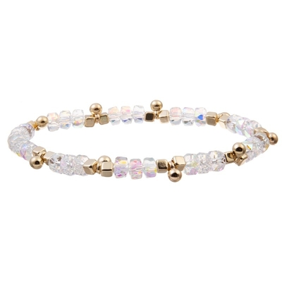 El oro Bean Charms With Multi Color gotea la pulsera elástico para el regalo de Brithday