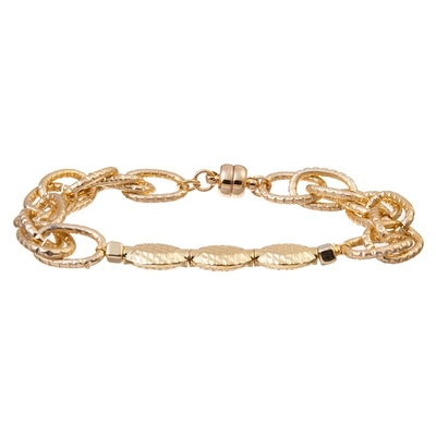 Pulsera de Chunky Gold Bracelet Gold Link de la pulsera de cadena del oro de la declaración 14K