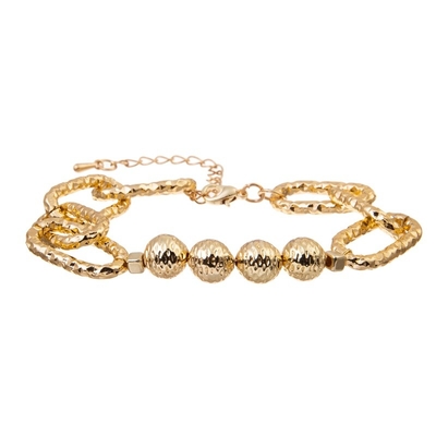 Pulsera de Chunky Gold Bracelet Gold Link de la pulsera de cadena del oro de la declaración 14K