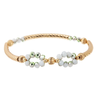 Oro moldeado ajustable hecho a mano infinito asequible de la pulsera plateado para el partido