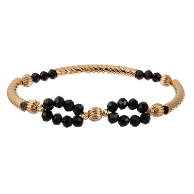 Oro moldeado ajustable hecho a mano infinito asequible de la pulsera plateado para el partido
