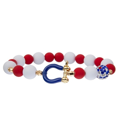 Regalo moldeado de cristal de amontonamiento elástico de la Navidad de las pulseras del encanto colorido unisex del esmalte
