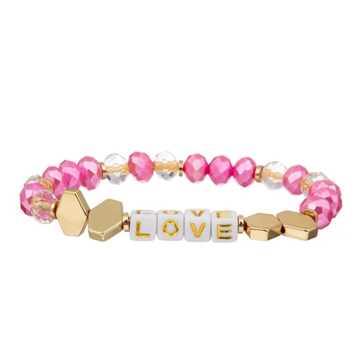 Modifique la letra de amor para requisitos particulares gotea golosina hecha a mano apilable de la pulsera elástica minimalista