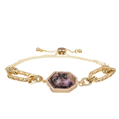 Línea negra pulsera hecha a mano de las gotas de la turquesa natural rojo oscuro ajustable