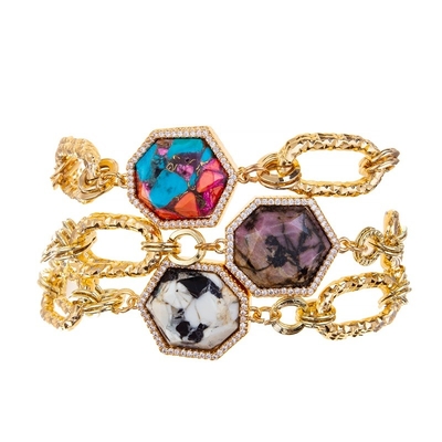 Línea negra pulsera hecha a mano de las gotas de la turquesa natural rojo oscuro ajustable