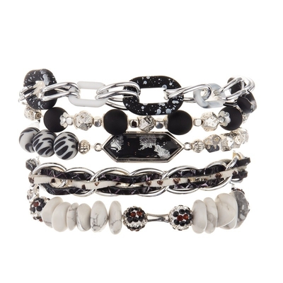 Hebilla magnética de la pulsera de plata de la alambrada del estilo de Miami